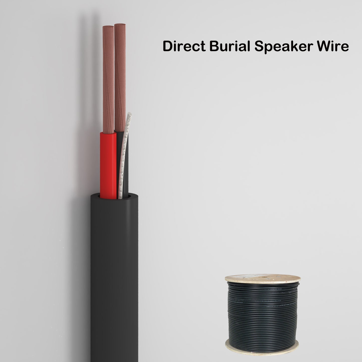 Outdoor Directly Burial Speaker wire 2 cores 14AWG Oxygen-Free Copper 99.99 OFC