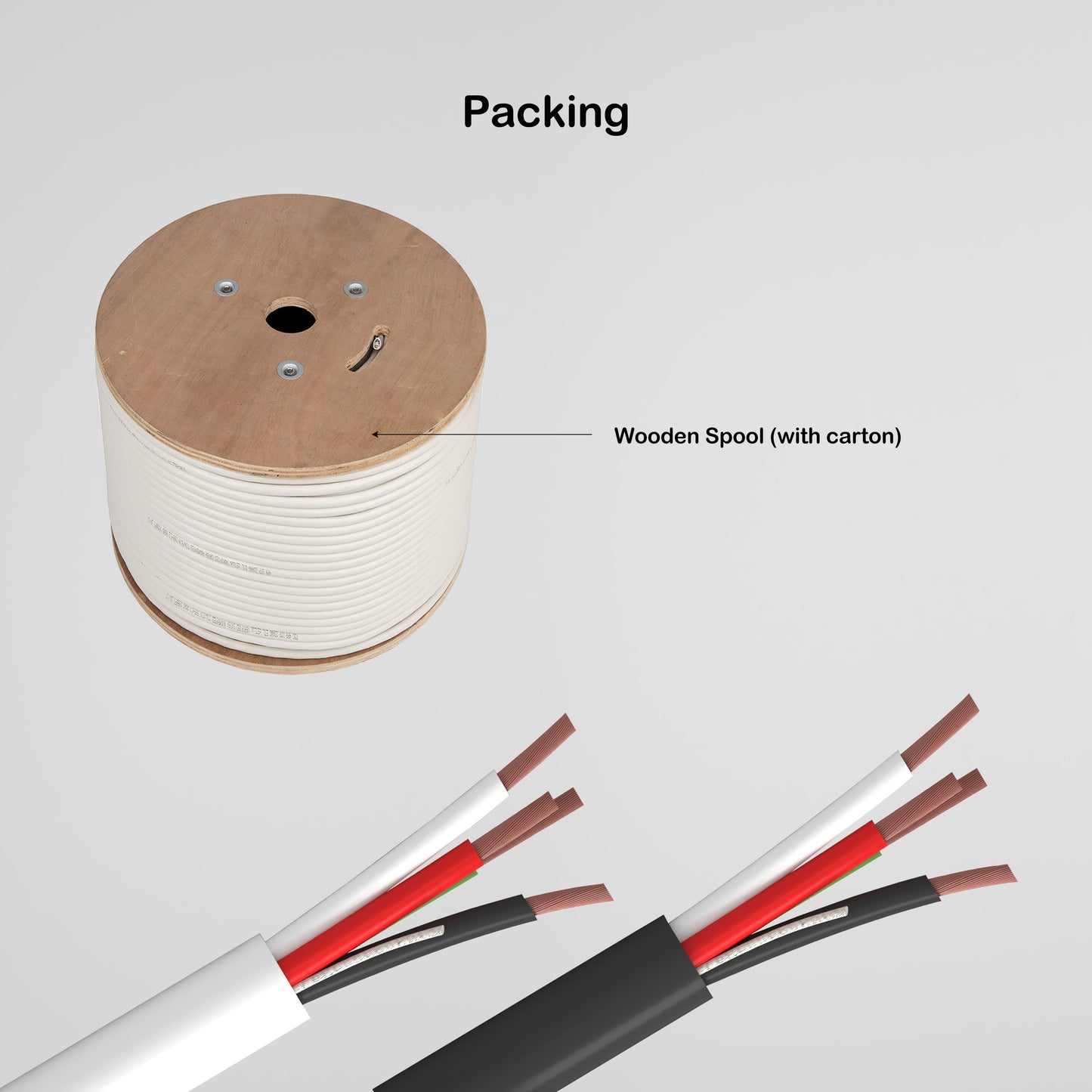 In Wall Speaker wire 4 cores 14AWG Copper Clad Aluminum CCA for home theater 500ft CL2/CL3 Rated Jacke