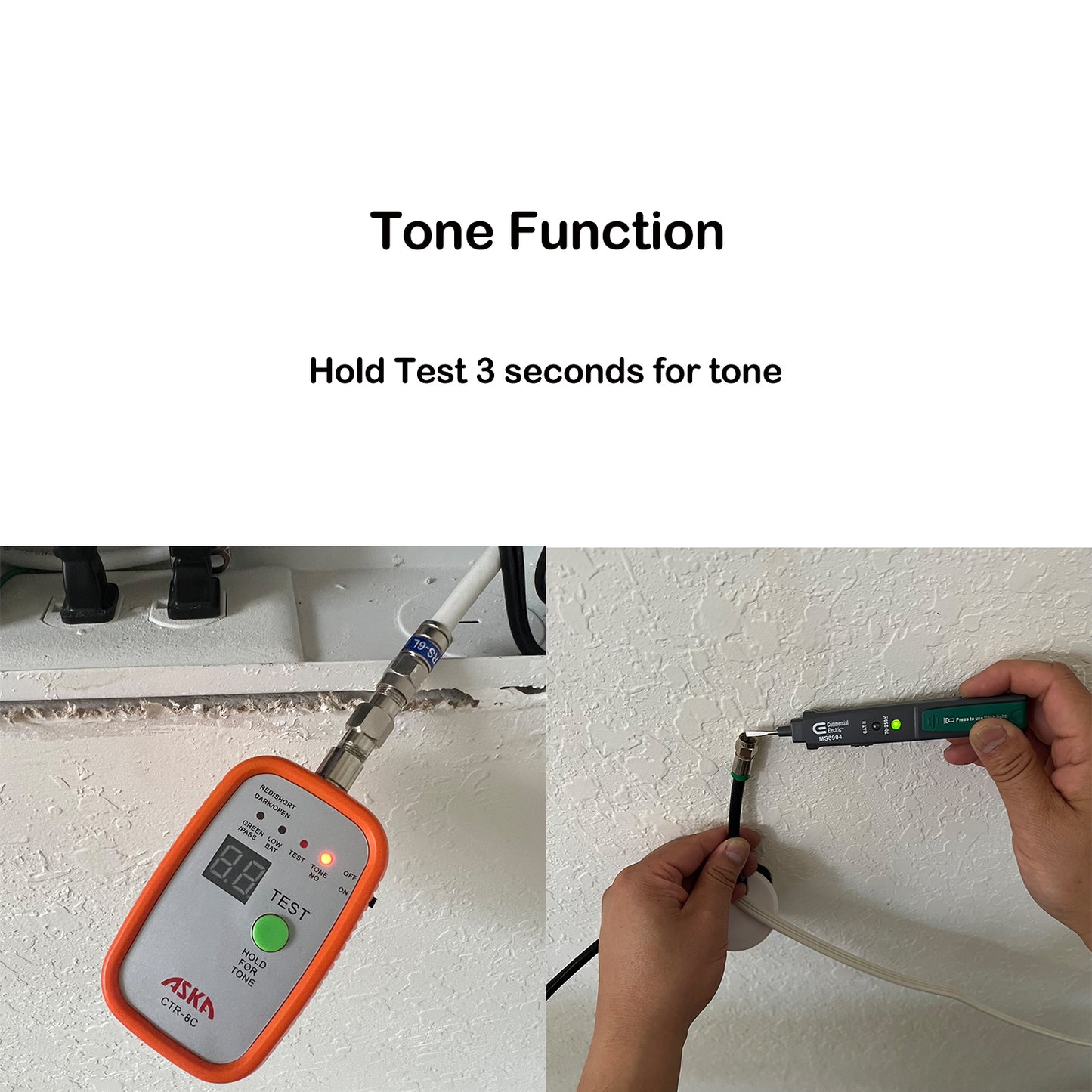 CTR-8C, Coax Cable Network cable Mapper 8 way and toner kit for testing cables up to 3000ft long