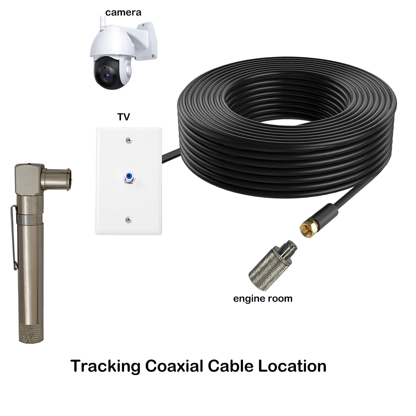 CTR-12, Coax Cable Network cable Wire Tracer Pocket Continuity Tester & Toner with Audible Beep and LED